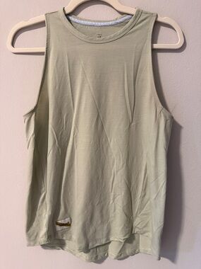 Tracksmith Pale Spring Green Merino Wool Athletic Tank